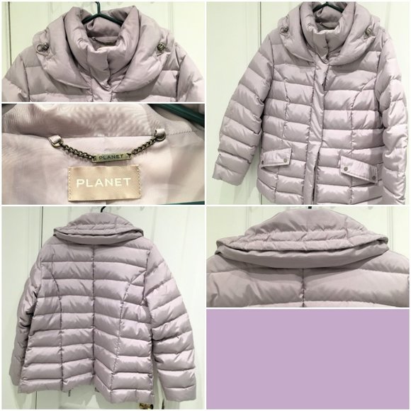 NEW Planet Puffer Lavender/Mauve Down Coat 14 L - Picture 1 of 8